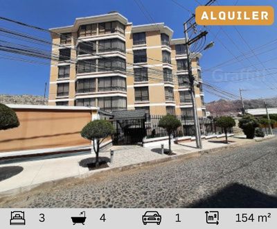 Departamento en Alquiler, Calacoto, calle 15